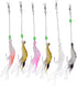 Alomejor 6Pcs Soft Silicone Artificial Shrimp Lure Bait, Lifelike Fishing Tackle with