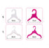 Pet Clothing Hanger, 10PCS Plastic Anti-Skid Rack for Small Animals (Pink, S)