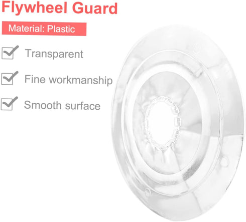 Toddmomy 2pcs Flywheel Guard, Bike Accessories for Bicycle Spokes, Clear Spoke Protector and Rear Hub Cover