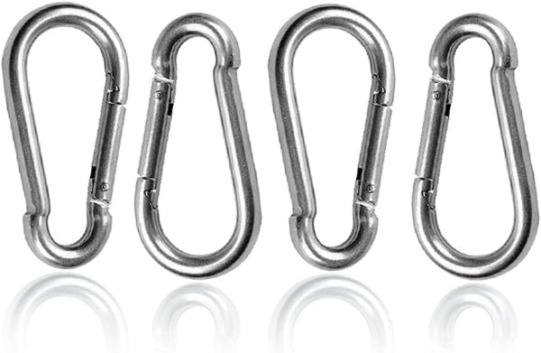 ReNext 4 Pack 2 Inch Stainless Steel 304 Spring Snap Link Hook Carabiner, Set of 4, Not for Climbing