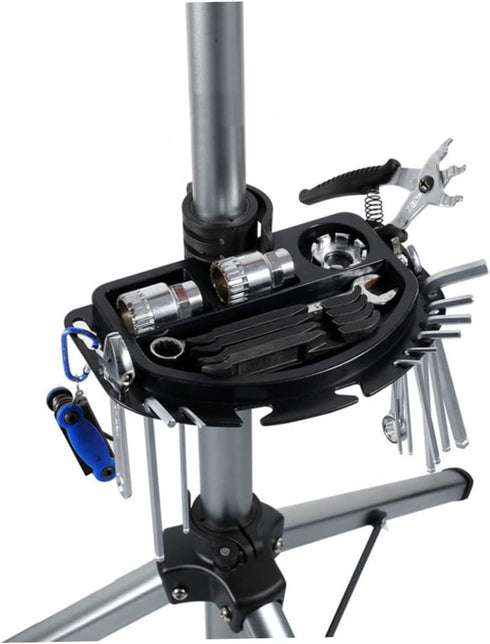 1pc Toddmomy Repair Bike Repair Station Portable Work Bench Mechanic Tool Storage Shelves Plastic Tripod Base Stand