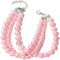 Fancy 3 Rows Pearl Pink Diamond Pet Cat Dog Necklace - Jewelry Collar for Pet Cat Dog Girl Costume Accessories