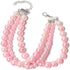 Fancy 3 Rows Pearl Pink Diamond Pet Cat Dog Necklace - Jewelry Collar for Pet Cat Dog Girl Costume Accessories