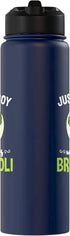 Just A Boy Who Loves Broccoli 16 oz Broccoli Lover's Stainless Steel Insulated Water Bottle - - Green