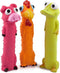 CHIWAVA 3 Pack 9" Squeaky Latex Dog Toys Standing Stick Animal Puppy