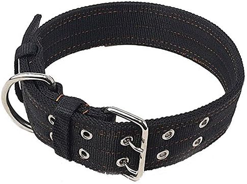 Pesp X-Large XL Adjustable Dog Collar Buckle, 2-rows, Nylon Fabric Belt Strap
