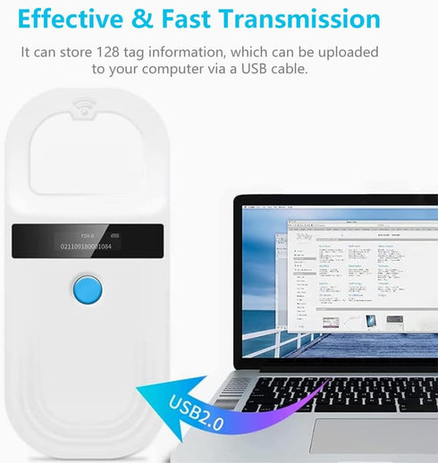 (ISO11784/11785) Watris Veiyi Dog Microchip Reader, Pet Microchip Scanner with OLED Display Screen, Pet Chip ID Scanner