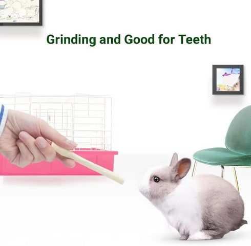 300g Chinchilla Snacks Sweet Bamboo Chew Toy for Rabbits Chew Sticks for Hamster Guinea Pig,Molar Treats Snack