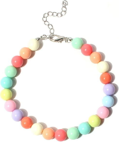 yanbirdfx Dogs Collar, Durable Pet Faux Pearls Necklace Pet Jewelry in Candy Colors, Multicolor