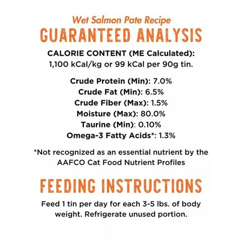 Boat to Bowl Salmon Fish Pate Recipe Wet Cat Food, 3 Pack of 3.17oz Cans, Rich in Omega-3s