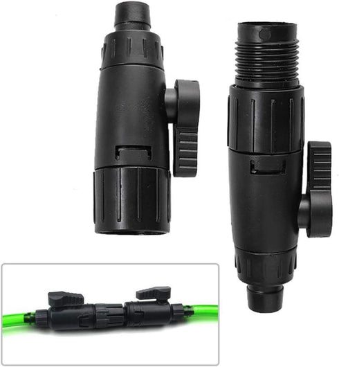 Tnfeeon Aquarium Hose Valve, Fish Hose Pipe Quick Release Connector Adapter for Aquarium Filter (12mm to 16mm)