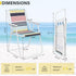 Generic Folding Beach Chair, Portable Lightweight Camping Chair with High Back and Armrests, Foldable Outdoor Lawn
