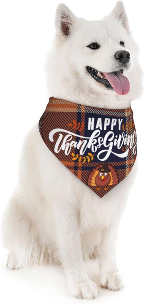 Yilad Thanksgiving Cute Turkey Dog Bandana Scarf Triangle Bibs Pet Accessories Cat Kerchief