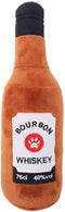 Plush Bourbon Whiskey Dog Toy, Birthday Gift, Holiday Party Favor