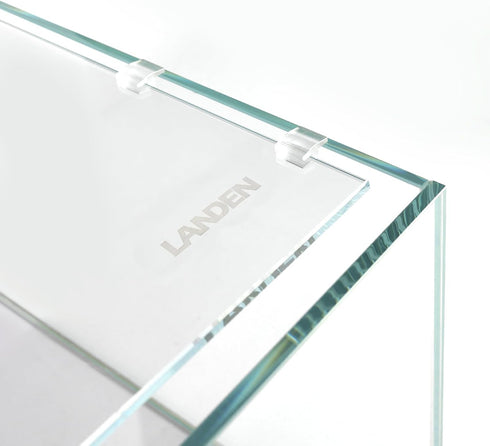 LANDEN 4mm Thick Clear Glass Aquarium Lid, 282 x 225mm (11.1x8.86 inches) with 4 Clips for Secure Placement