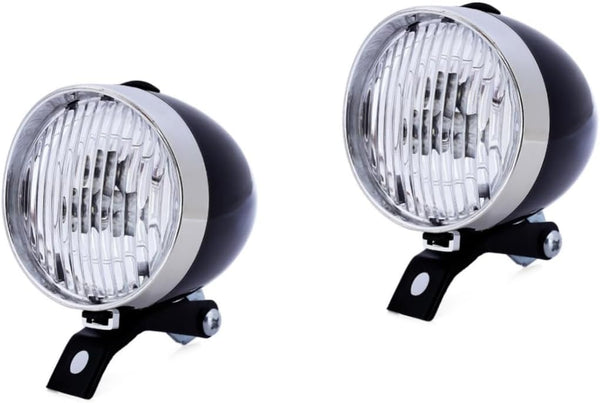 Kisangel 2pcs Retro Bike Lights, Rechargeable LED Bike Headlights for Safety and Visibility