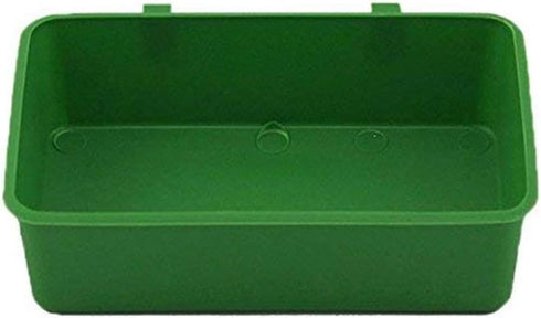 Bird Seed Food Feeding Cups - Plastic Hanging Bowl for Poultry Parrot Pigeon Parakeet Budgie Cage (4.72 Inch)