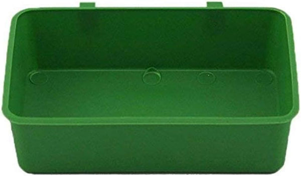 Bird Seed Food Feeding Cups - Plastic Hanging Bowl for Poultry Parrot Pigeon Parakeet Budgie Cage (4.72 Inch)
