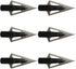12pcs 135 0.35" 1" 2-Blade, Traditional Wooden Arrow Specific Hunting Broadheads - Grain, Inner Aperture, Cutting