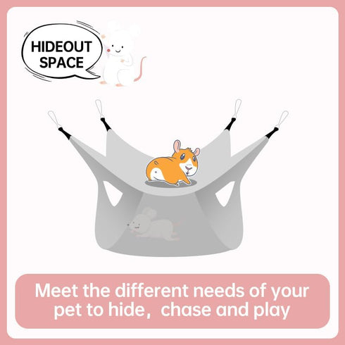 EAEDMY Hammock (4.Hammock) Rat Ferret Toys Cage Accessories, Guinea Pig Hideout Tunnel, Warm Bed for Rat Ferret Guinea
