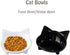 Cat Feeder - Melamine Cat Food Bowls, Set of 2, 8 oz, Whisker Relief, Non Slip, Dishwasher Safe, BPA Free, Modern Design for Small & Medium Breeds