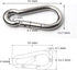 ReNext 4 Pack 2 Inch Stainless Steel 304 Spring Snap Link Hook Carabiner, Set of 4, Not for Climbing