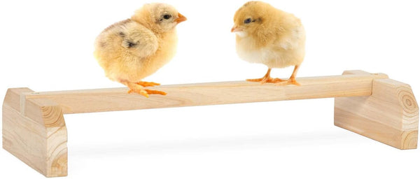 PETSFIT Chick Roosting Bar: Solid Wooden Thicken Rooster Perch for Coop and Brooder, Prevent Rotation Design for Birds