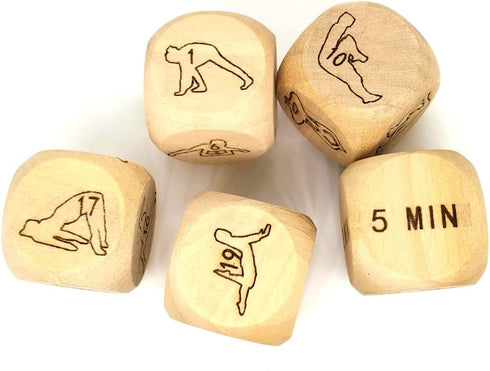Generic 5Pcs Fun Naughty Night Yoga Dice Exercise Dice Improve Love - Fitness Dice Bedroom Game Dice Challenge Dice