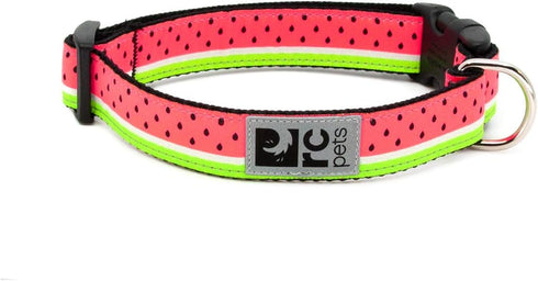 RC Pets Adjustable Dog Clip Collar, 1 Inch, Large, Watermelon