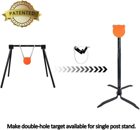 Highwild 2x4 Target Hanger | Adjustable Height Steel Post Target Stand Base for AR500 Steel Gong Targets