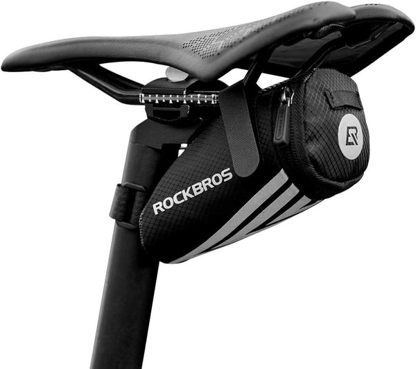 ROCKBROS Small Bike Saddle Bag, Under Seat Bicycle Storage Pouch for Road Mountain MTB
