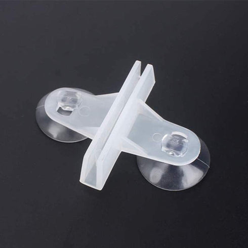 Plastic Aquarium Fish Tank Breeding Separator, Glass Suction Cup Divider Sheet Holder Clip, 8Pcs Clear