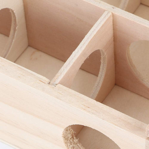 Interactive Wooden Hamster Maze Toy with Organic Glass
