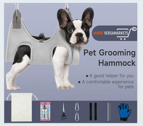 Dog Grooming Hammock for Small Dogs, Dog Grooming Harness, Nail Trimming Restraint, Grooming Tools, Nail Clippers
