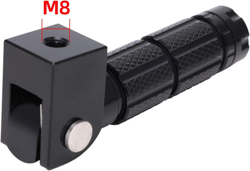 Foot Pegs for Super 73, CNC Bracket Foot Rest Pedals for Bike Super 73 S1/S2/RX (Black)