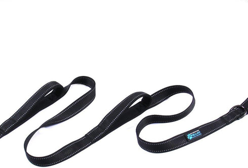 Max and Neo Triple Handle Traffic Dog Leash Reflective - We Donate a Leash to a Dog Rescue for Every Leash Sold (ORANGE)