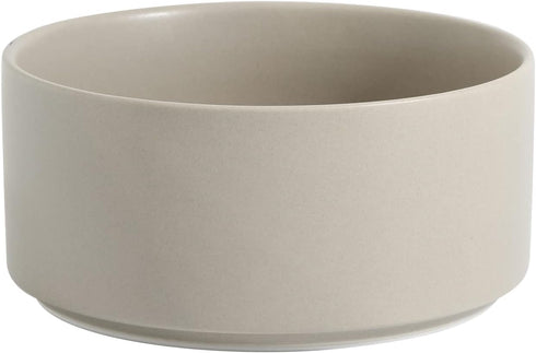 Non-Slip Ceramics Dog Bowl, Small and Medium Dog Feeding Bowl, 6in Grey Dog Food and Water Dish Protect Cervical Spine