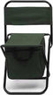 ERYUE Folding Chair Outdoor Portable Fishing Leisure Chair with Storage Pocket Bag, High