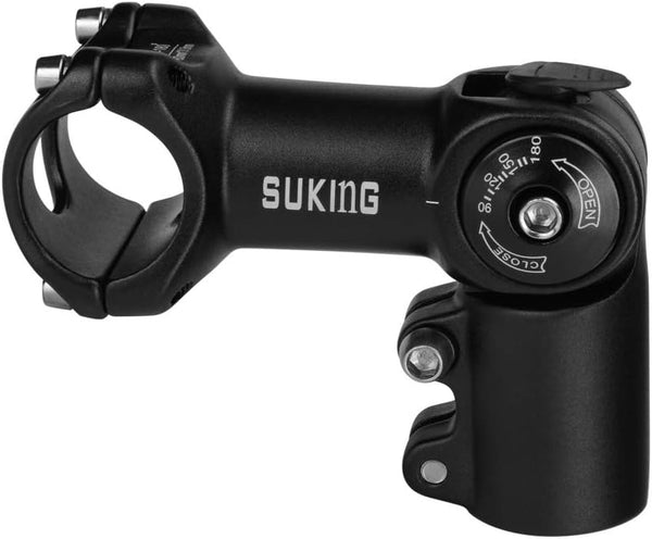 FOMTOR Bike Stem Adjustable MTB Stem, 0~90 Degree, 80mm 90mm 110mm, Suitable for Most Mountain Bike, Road Bike, BMX
