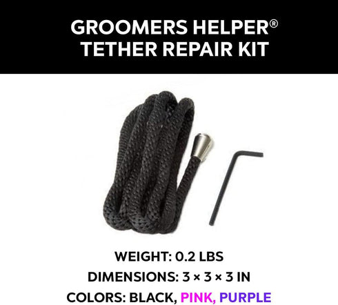 Trimming Groomers Helper Tether Repair Kit - Pet Grooming, Bathing & Tools (Black)