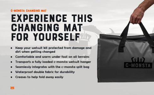Swimming Changing mat by C-Monsta | Change Anywhere in Comfort | Ideal for Surfing | Diving | Sailing | Cold Water
