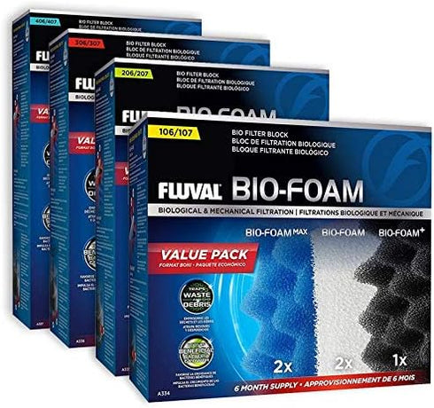 Fluval 406/407 Bio Foam Value Pack, Replacement Aquarium Filter Media.