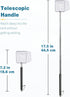 Pawfly Aquarium Shrimp Net with Extendable Stainless Steel Handle, Fine Mesh for Skimming Debris in Small Ponds
