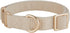 Soft Corduroy Dog Collar - High Grade Metal Buckle for Small Dogs (White, Small: 10-15")