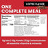 RecPak Performance Ultralight Meals - 700 Cal 42g Protein Instant Meals for Your Next Adventure, Coffee (3-Pack)