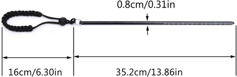 ZHORCIN Diving Stick, Aluminium Alloy Lobster Tickle Stick Pointer Rod with Measurement, Adjustable Lanyard and Bolt