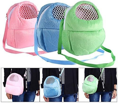 Pet Carrier Bags for Hamster/Rat/Hedgehog/Rabbit - Breathable Portable Travel Handbags with Shoulder Strap, 8 x 10 inch