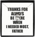 EzGift Funny Father Necklace Pendant Thanks For Always Be There Needed Most Cute