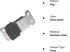 Herm Sprenger ClicLock Fastener, Stainless Steel Buckle for Dog Training Collar, Quick Release