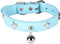Dog Collar with Bell and Star Studs, Adjustable Length Necklace for Small, Medium, Large Dogs
